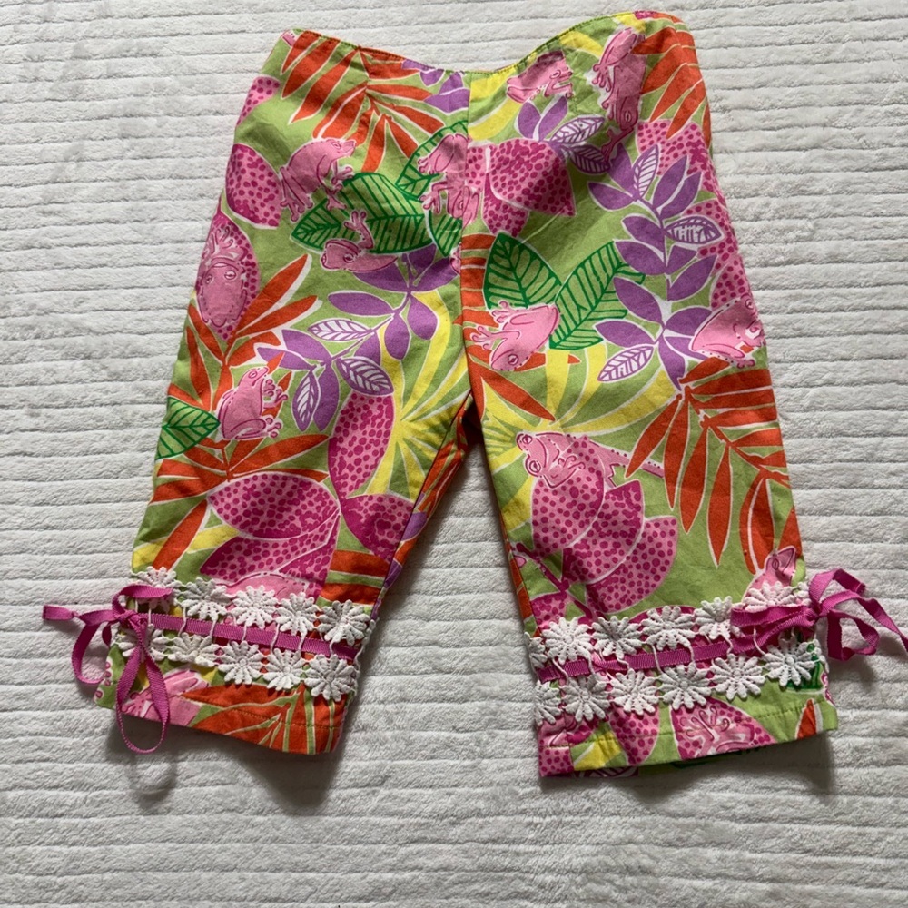 Lilly Pulitzer Pink and Green Girl Size:4T One Piece
